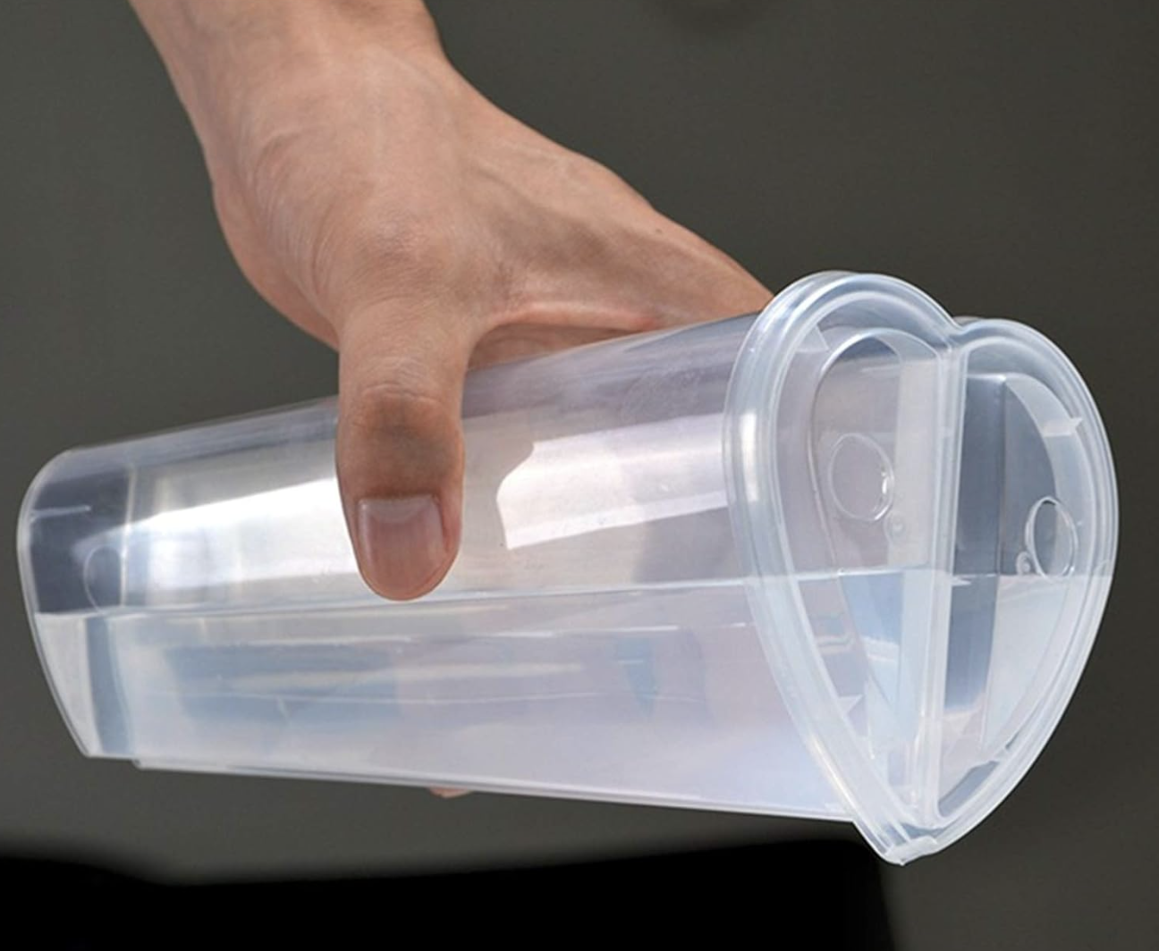 Vaso en forma de corazón