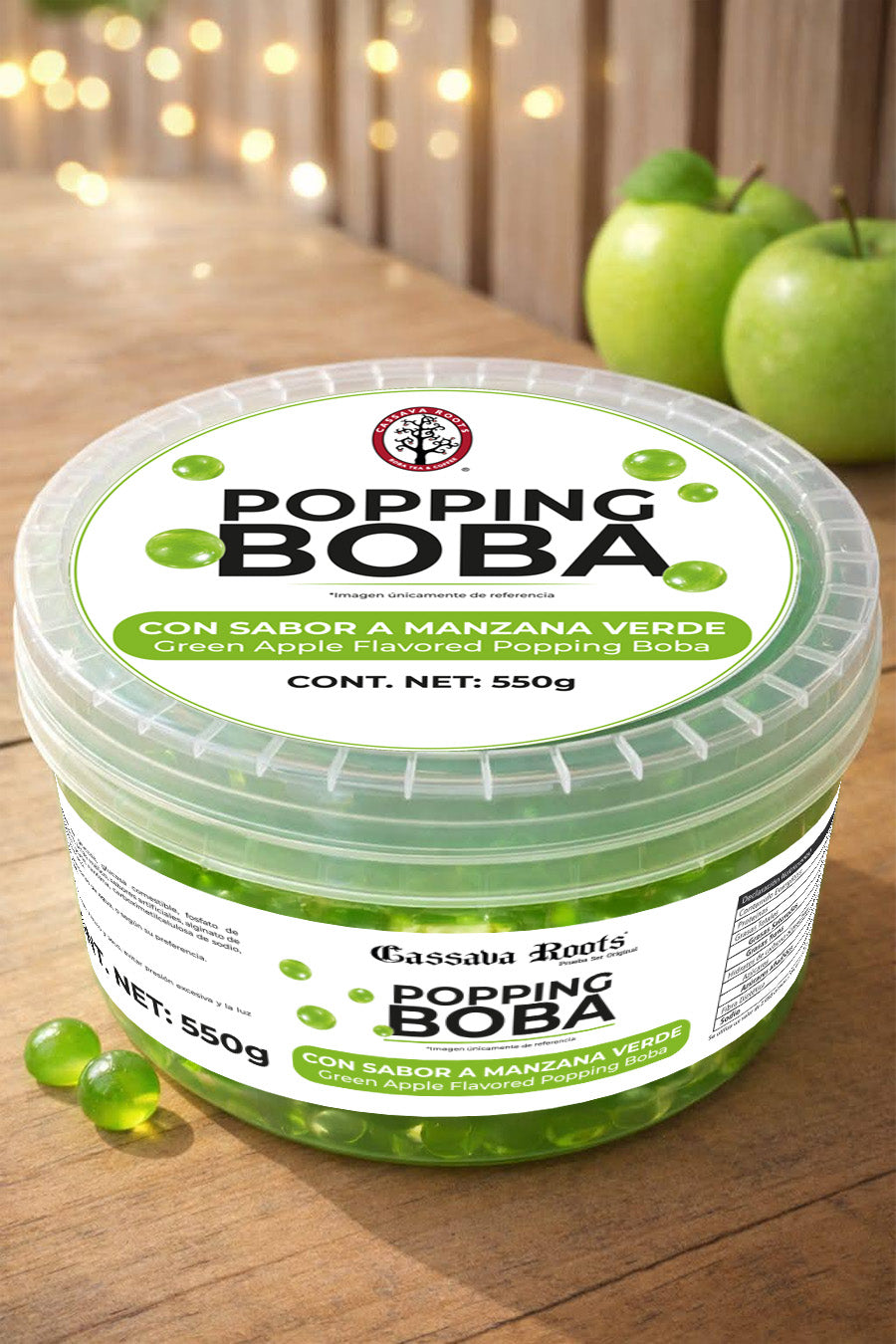 Perlas explosivas Cassava Roots Manzana Verde