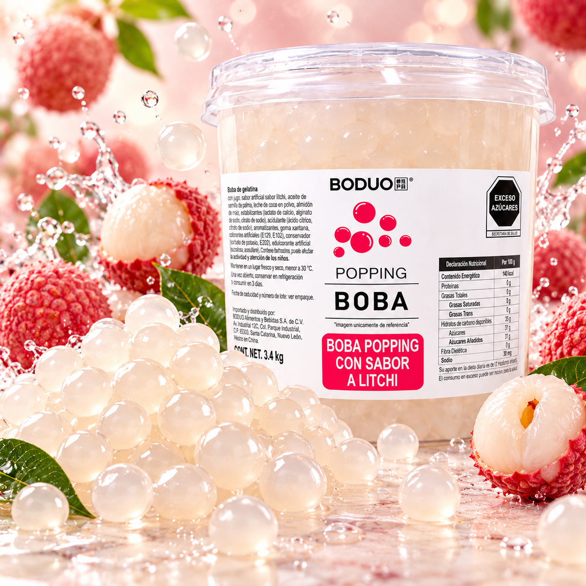 PERLAS EXPLOSIVAS POPPING BOBA SABOR LICHI 3 KG