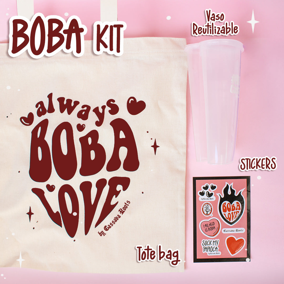 Kit Boba Love: Tote Bag + Vaso Bubble Love