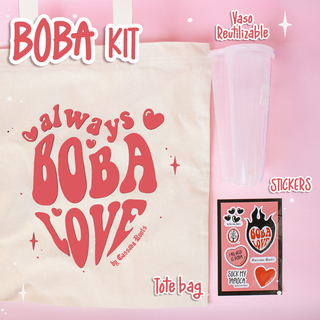 Kit Boba Love: Tote Bag + Vaso Bubble Love