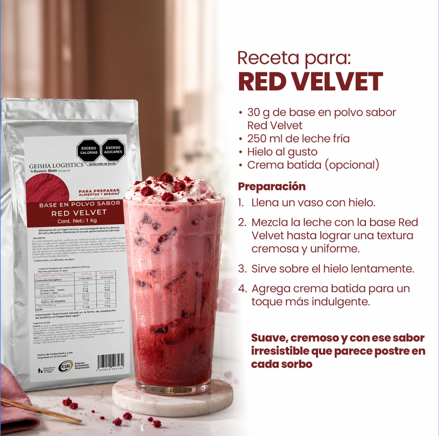 Saborizante en polvo Red Velvet 1 Kilo