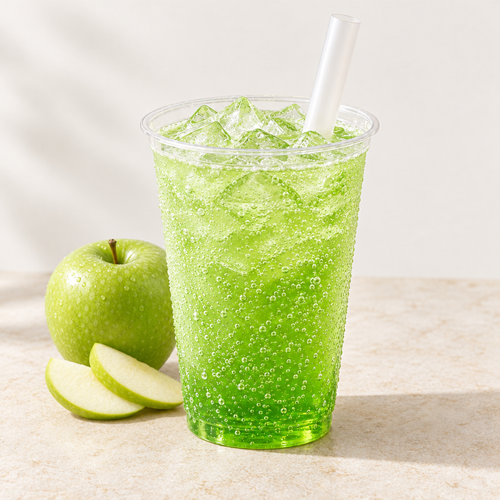 así queda tu jarabe de manzana verde