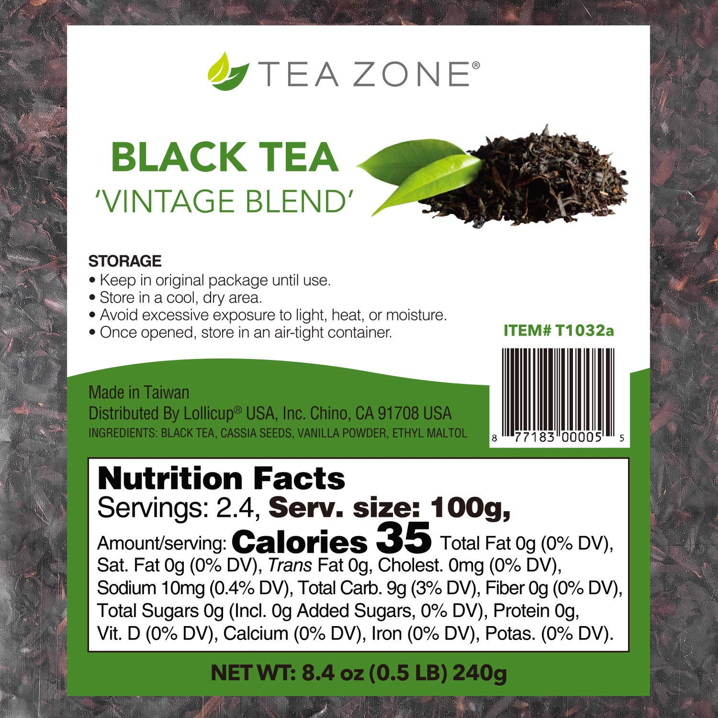 Infusión té negro 240 Gramos