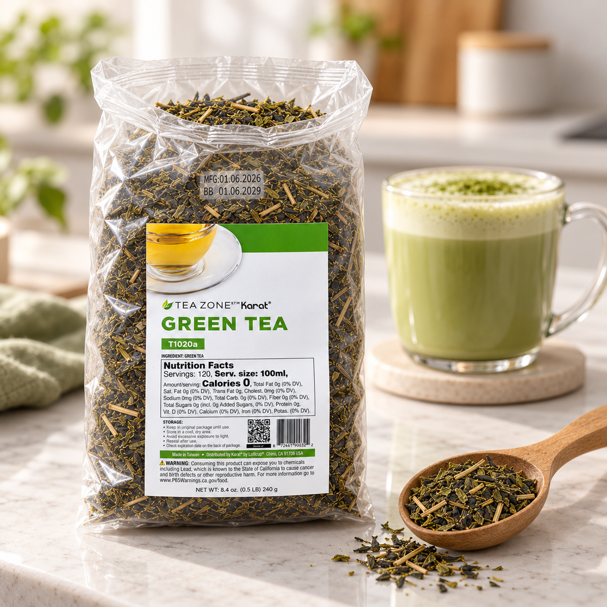 Infusión de té verde